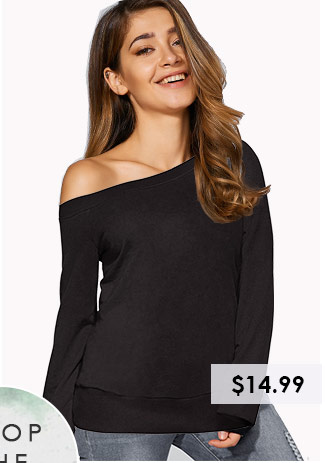 Pullover One Shoulder Sweatshirt